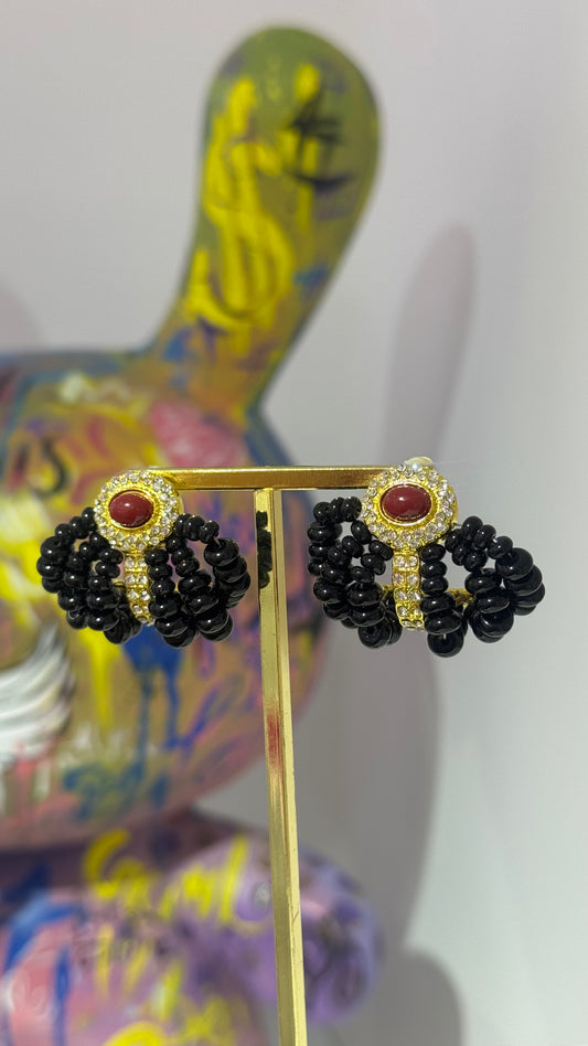 Boncuklu Vintage Küpe