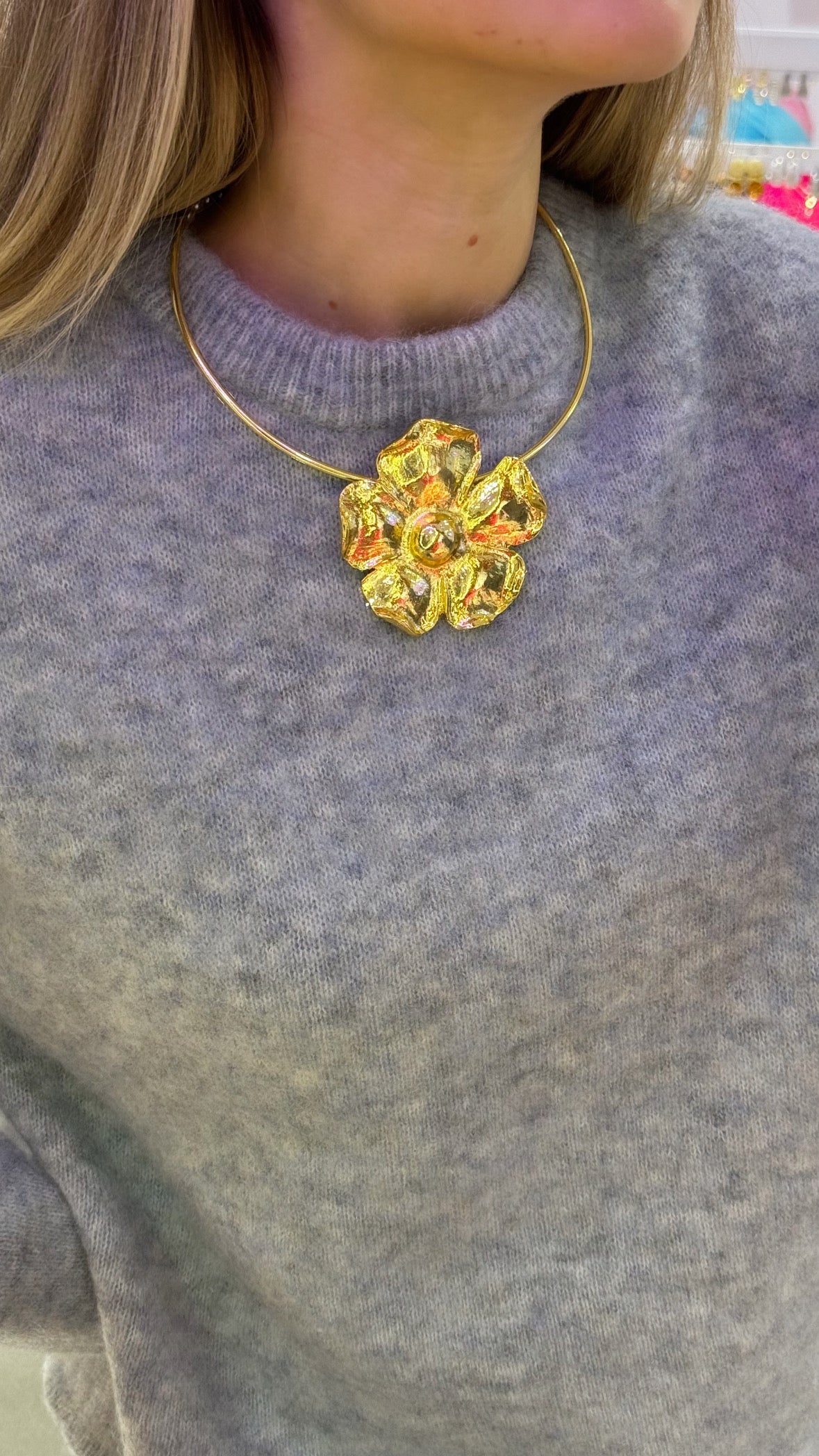 Çiçek Choker Kolye