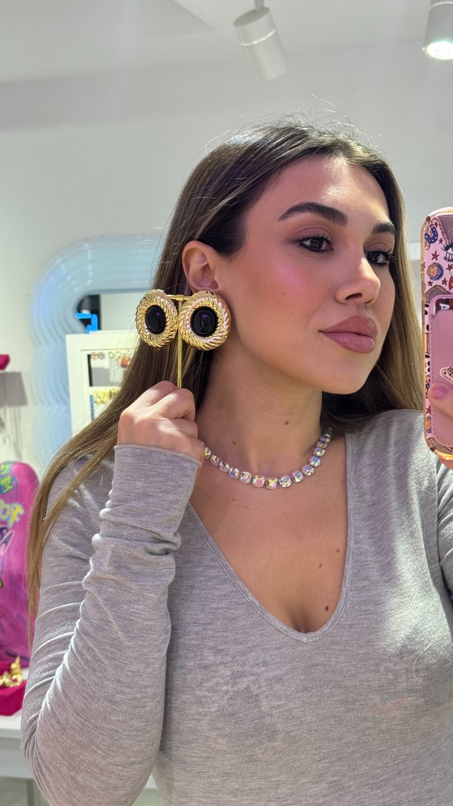 Siyah Vintage Küpe