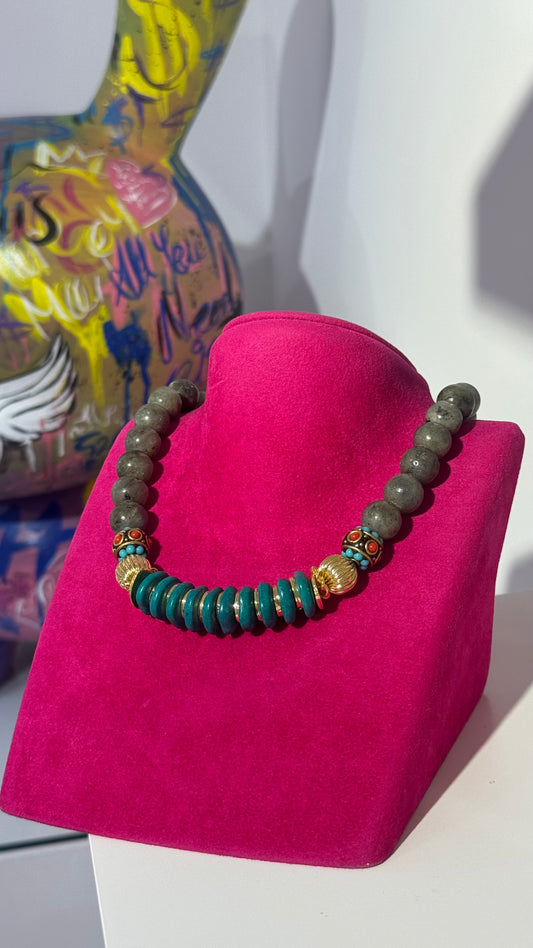 Yeşil Doğal Taş Kolye