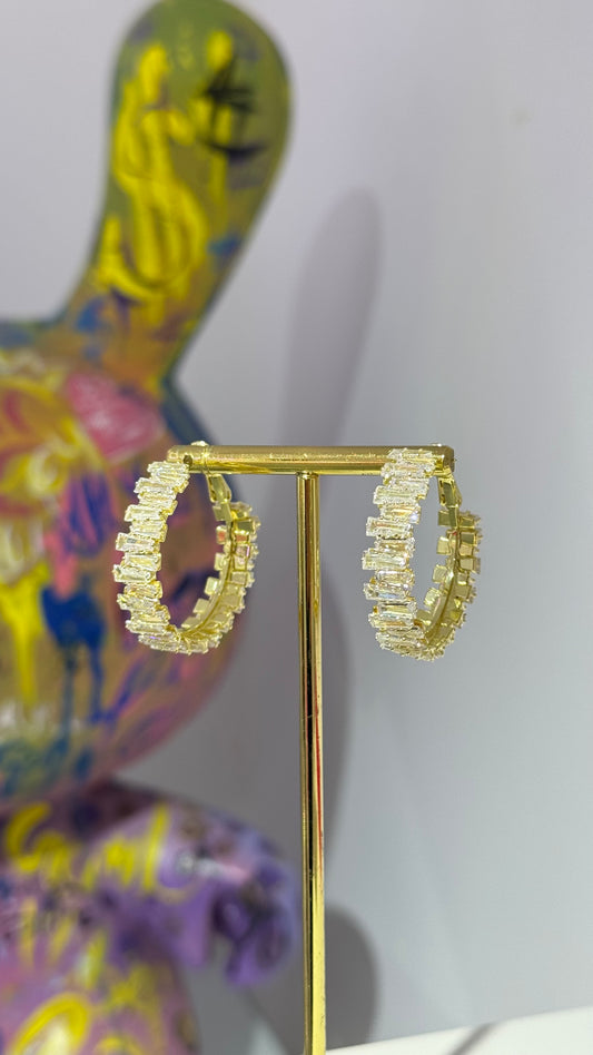 Baget Taş Halka Küpe