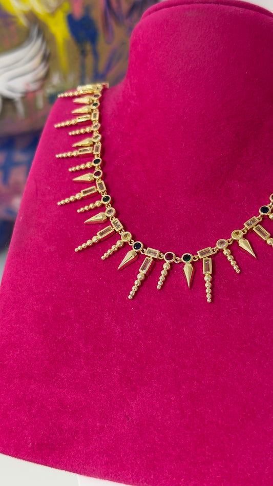 Renkli Dikenli Kolye