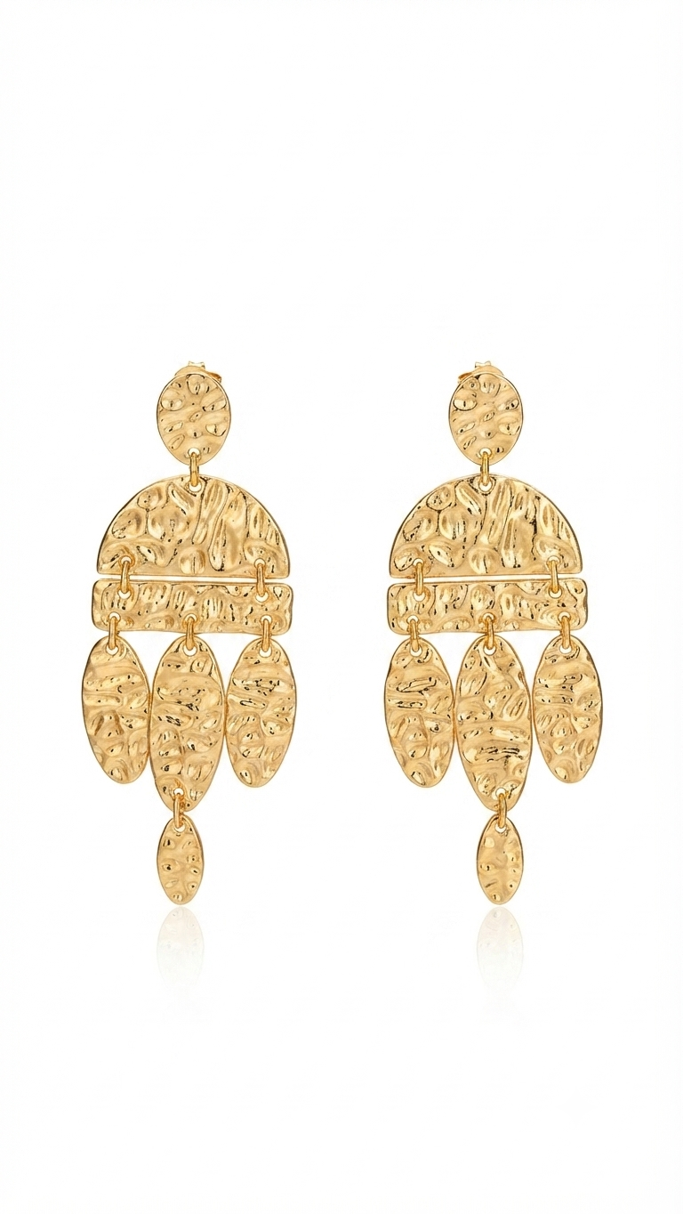 Gold Sallantılı Küpe