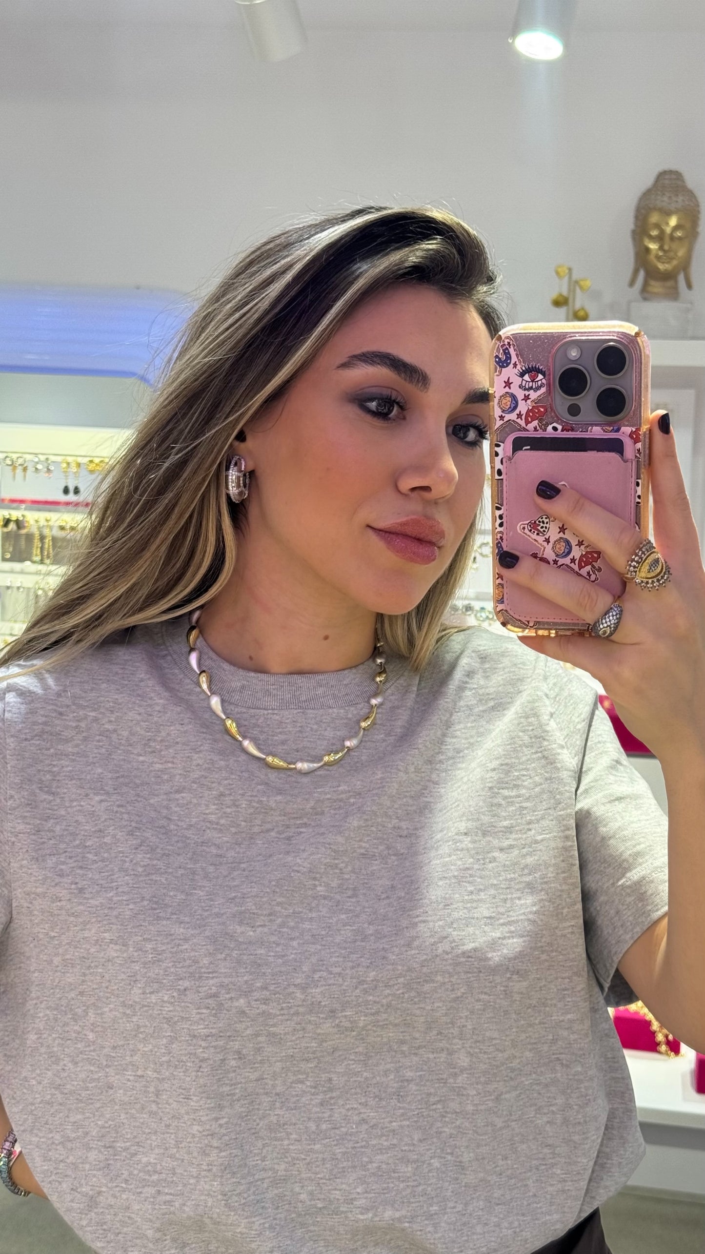 İki Renk Damla Kolye