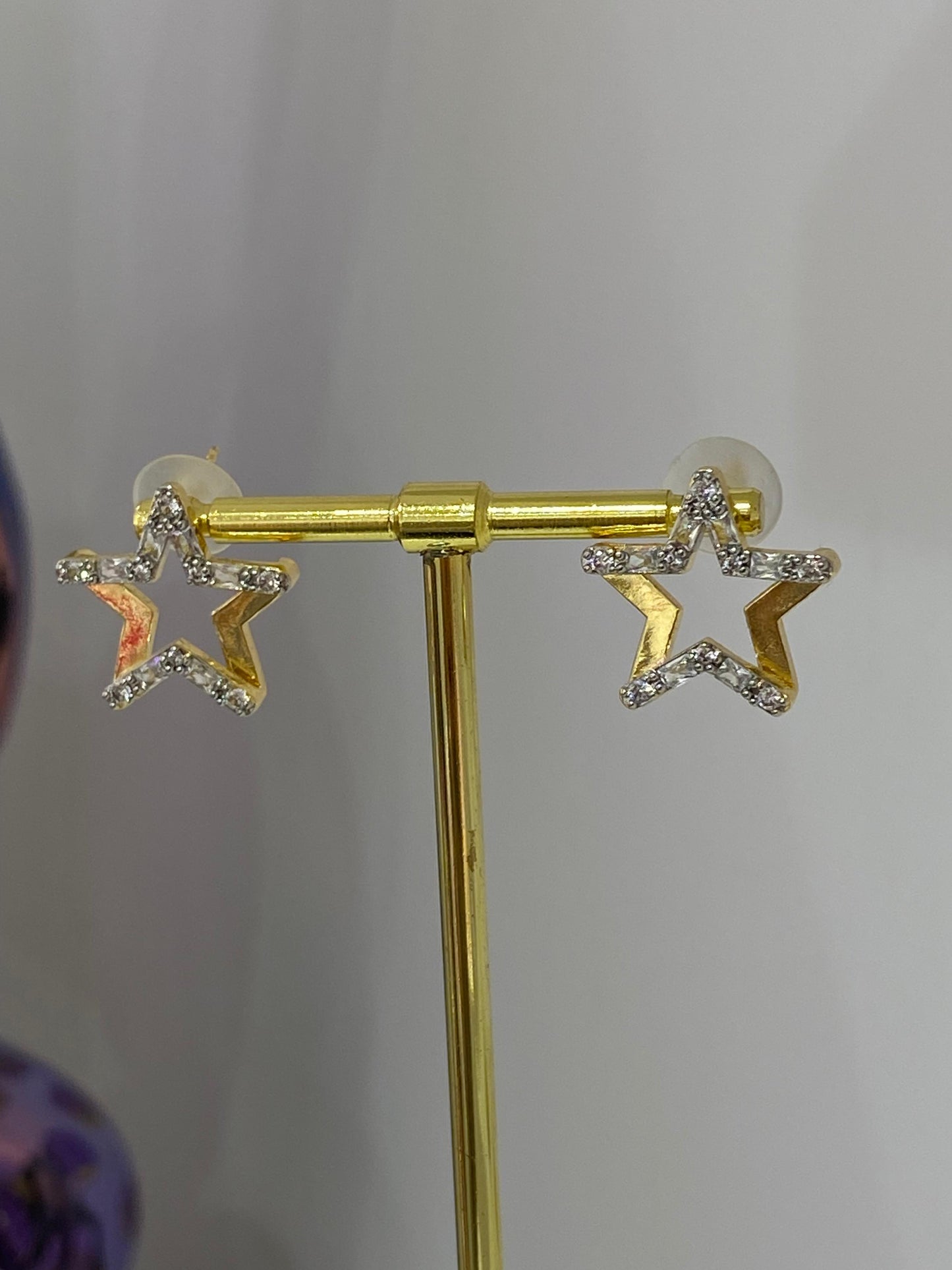 Taşlı Yıldız Küpe