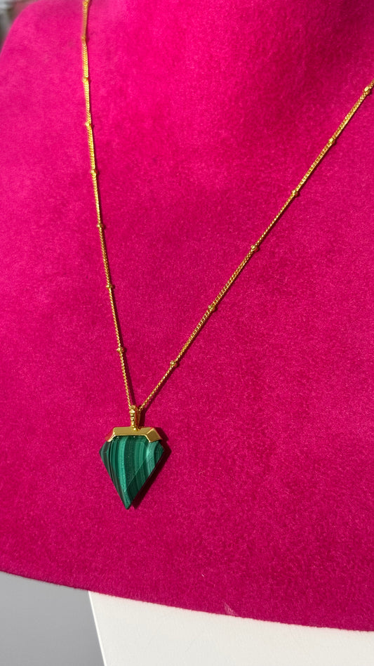 Malahit Gümüş Kolye