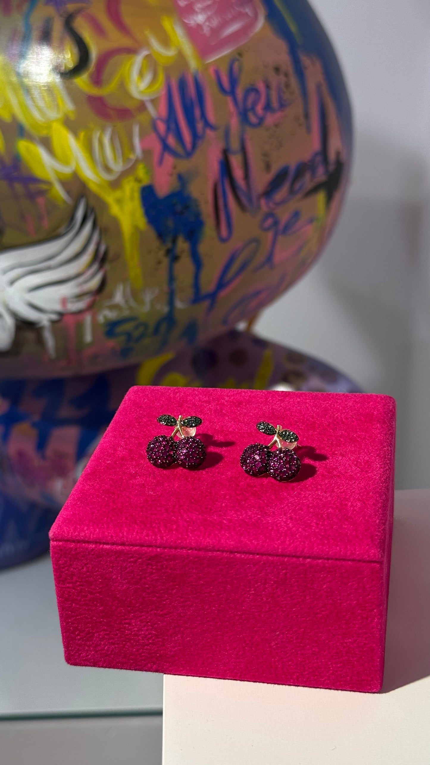 Swarovski Kiraz Küpe