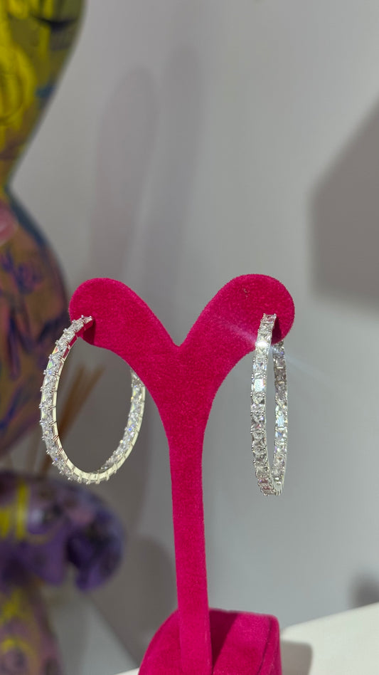 Swarovski Halka Küpe