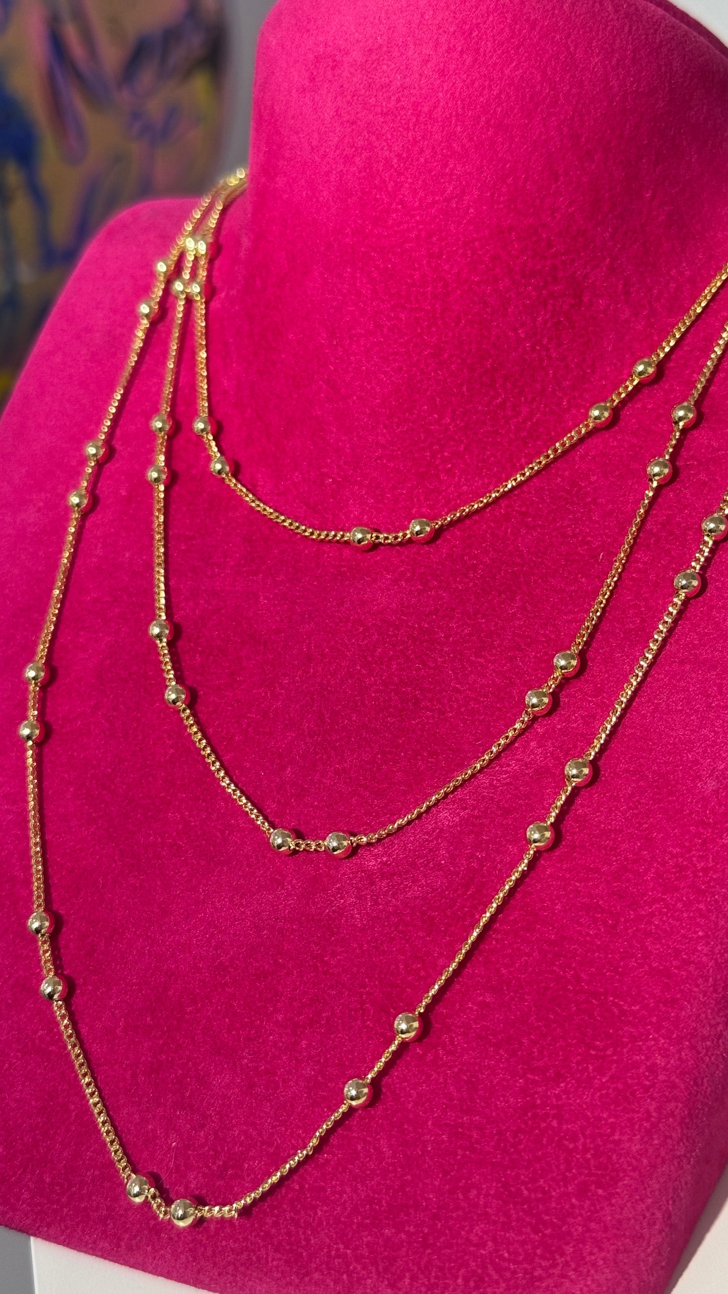 Üçlü Top Zincir Kolye