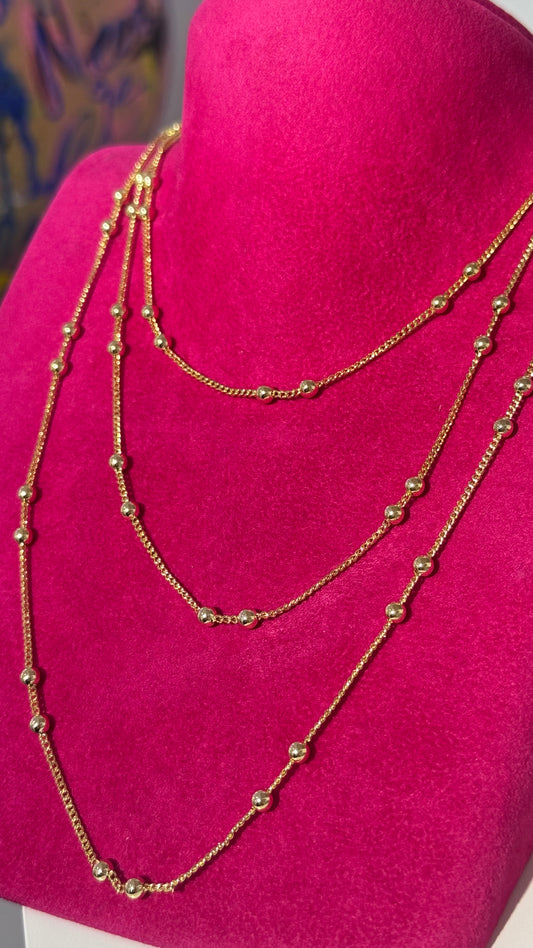 Üçlü Top Zincir Kolye