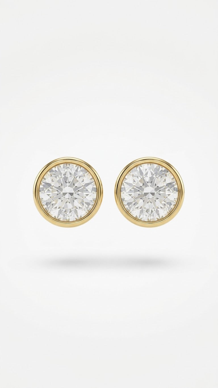 İri Taş Swarovski Küpe