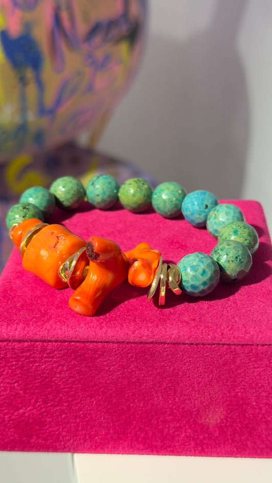 Mercanlı Doğal Taş Bileklik