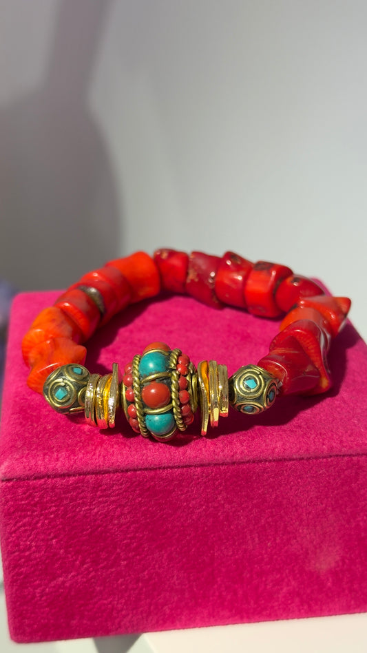 Mercan Doğal Taş Bileklik