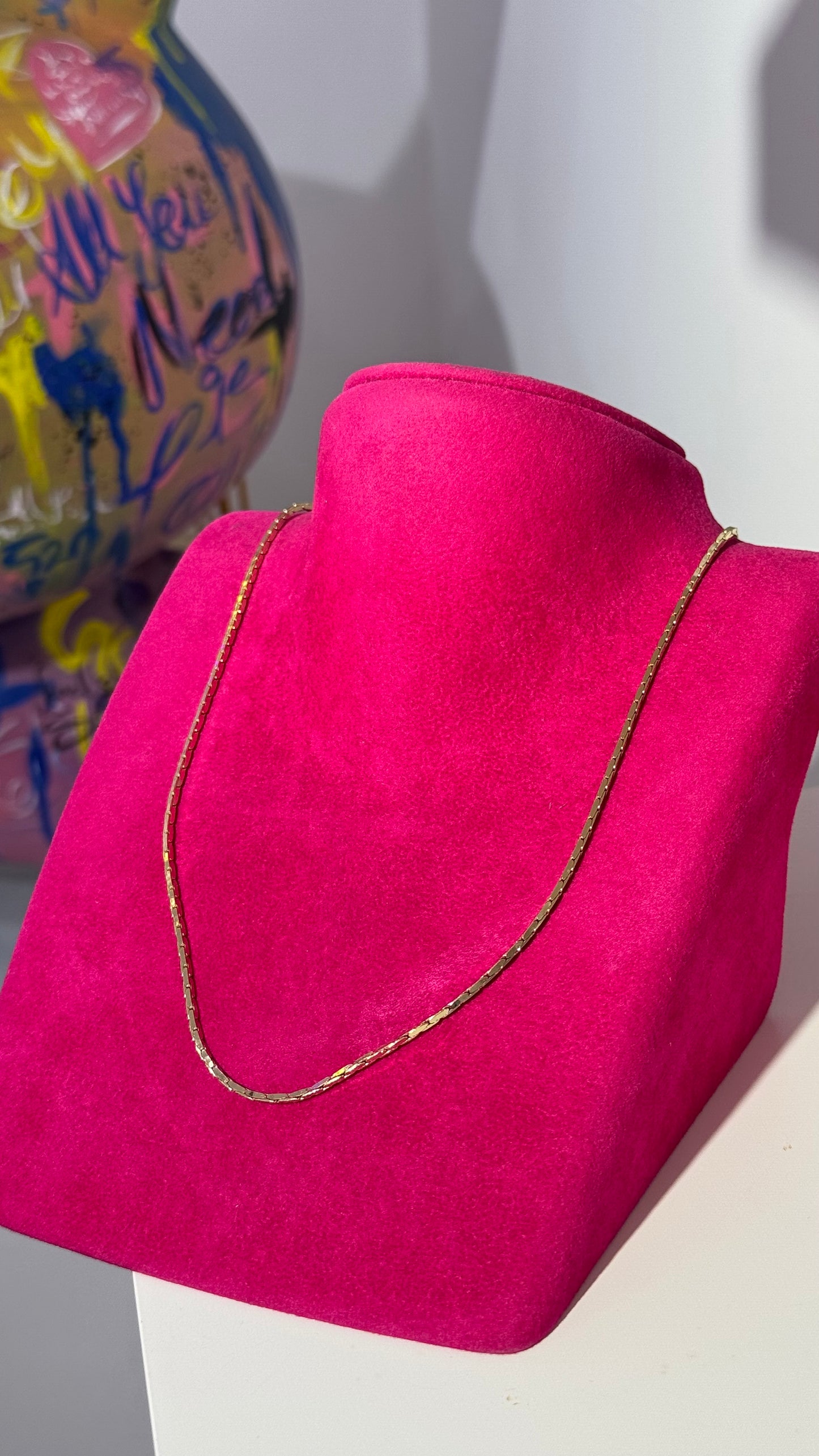 Kare Örgü Zincir Kolye