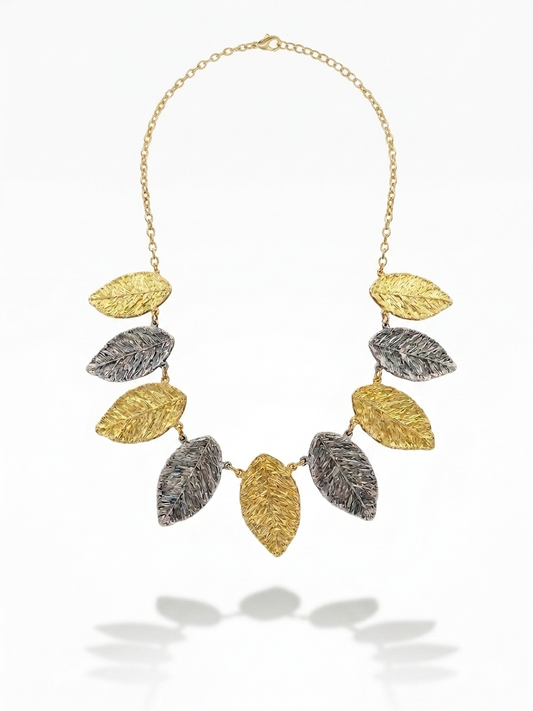 İki Renk Yaprak Kolye