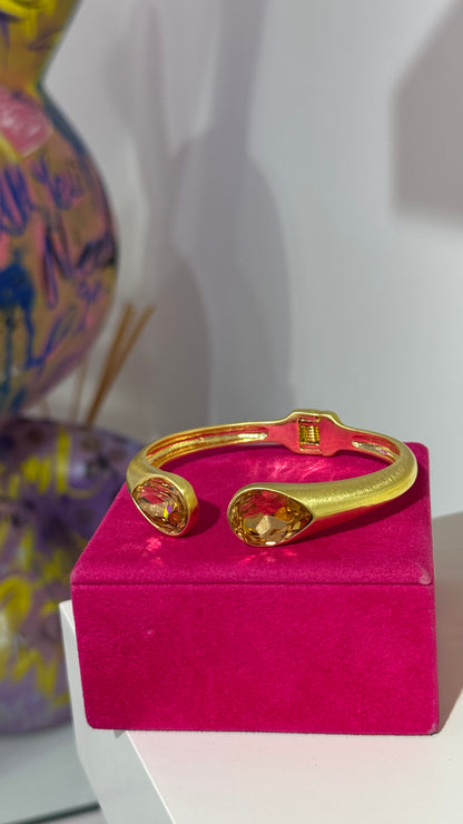 Çift Swarovski Taş Kelepçe Bileklik