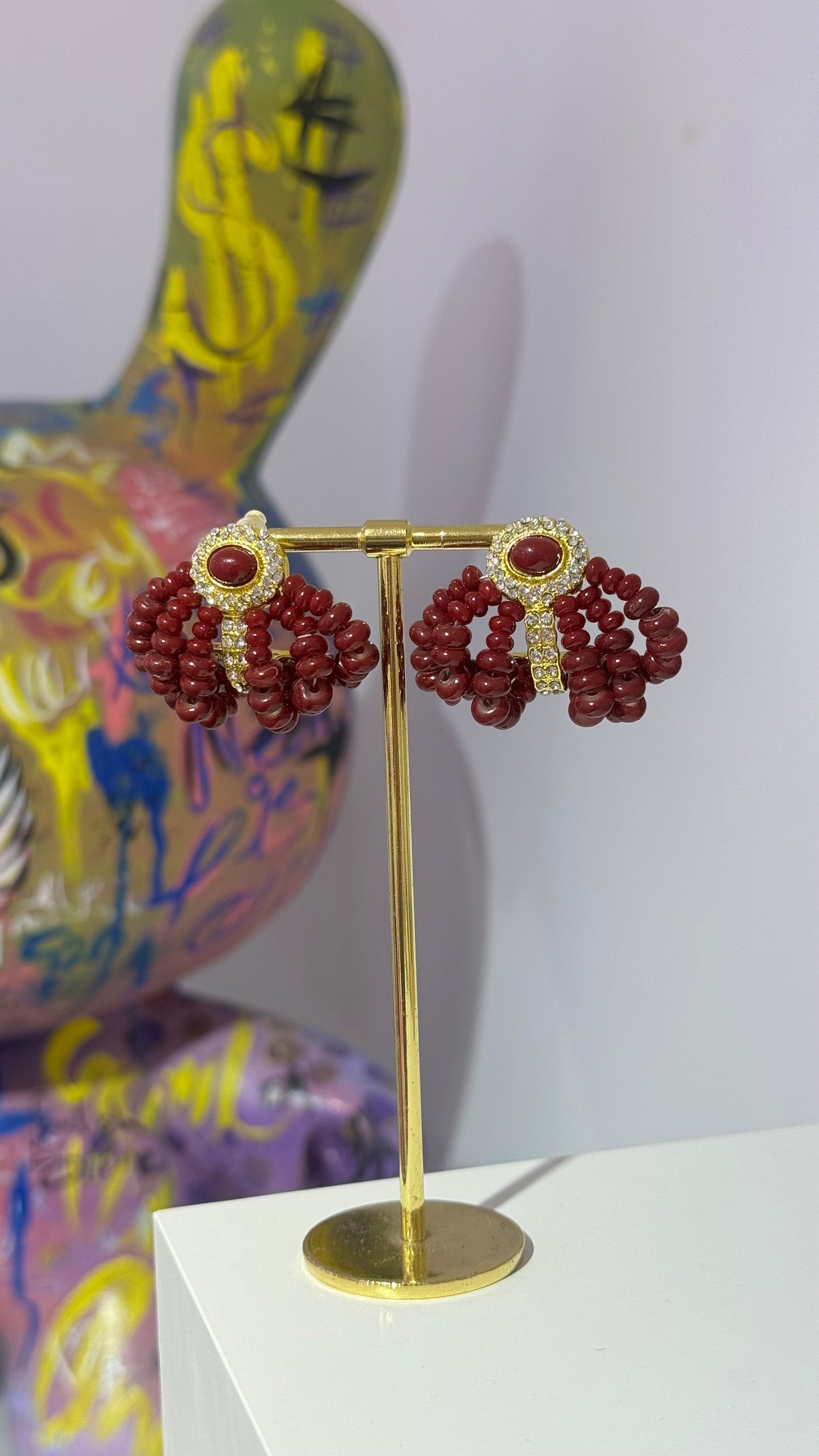 Boncuklu Vintage Küpe