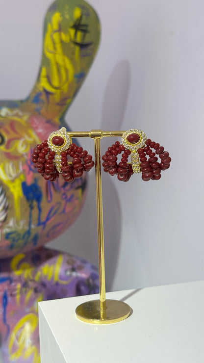 Boncuklu Vintage Küpe