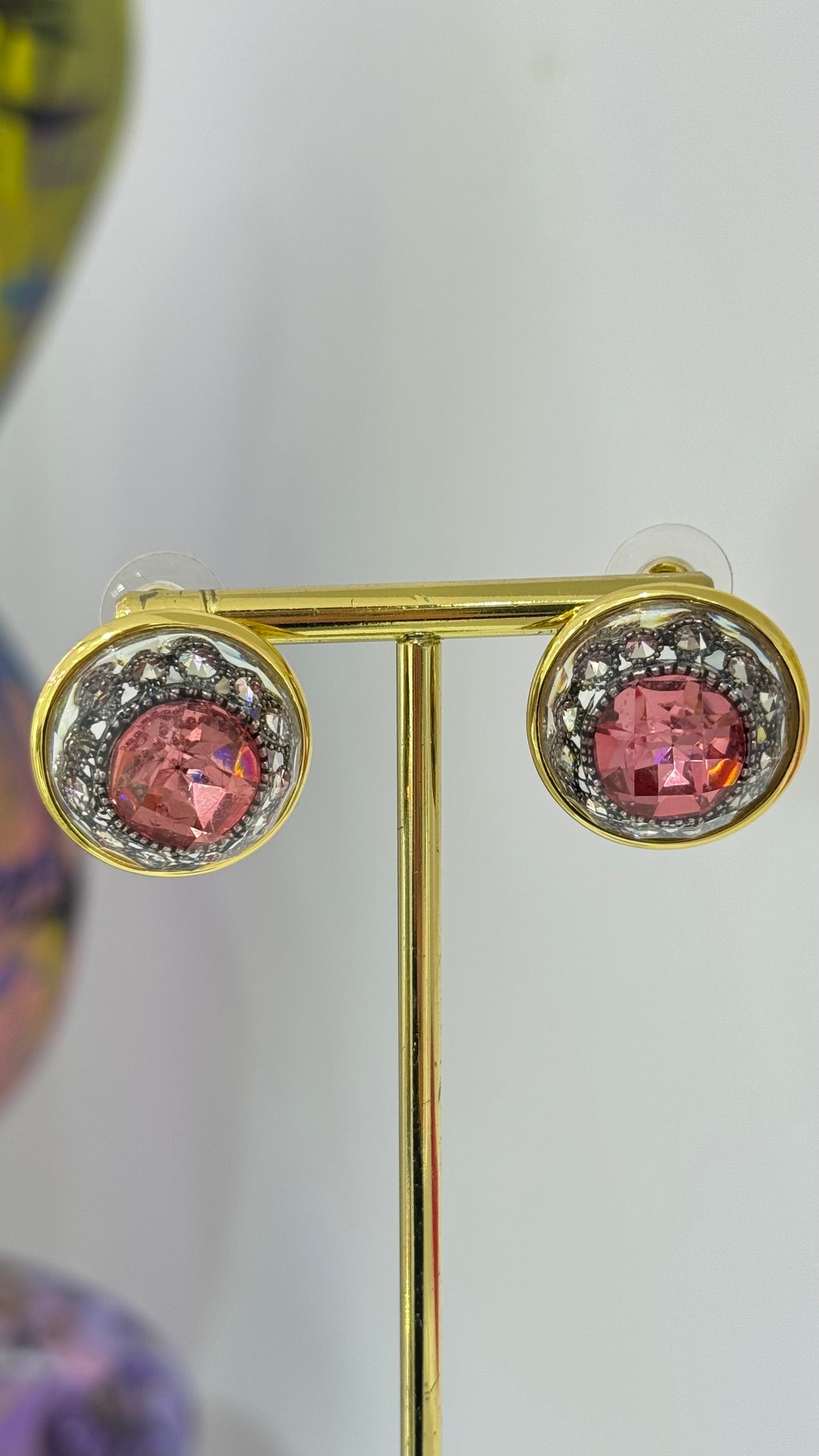 İri Bordo Vintage Küpe