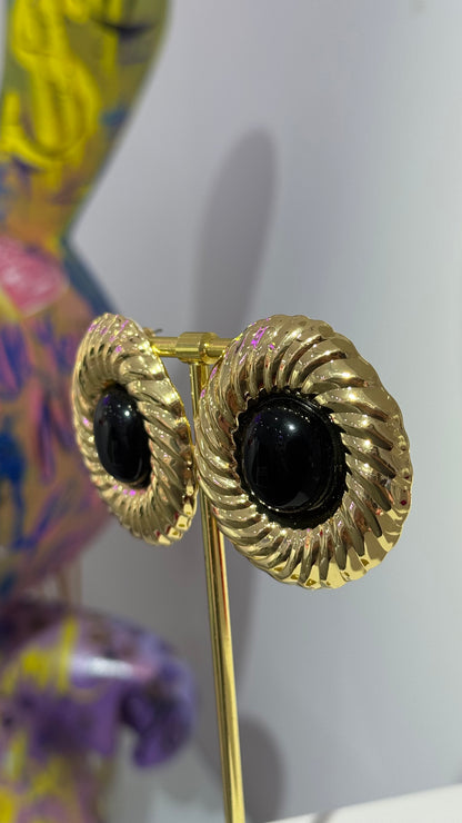 Siyah Vintage Küpe