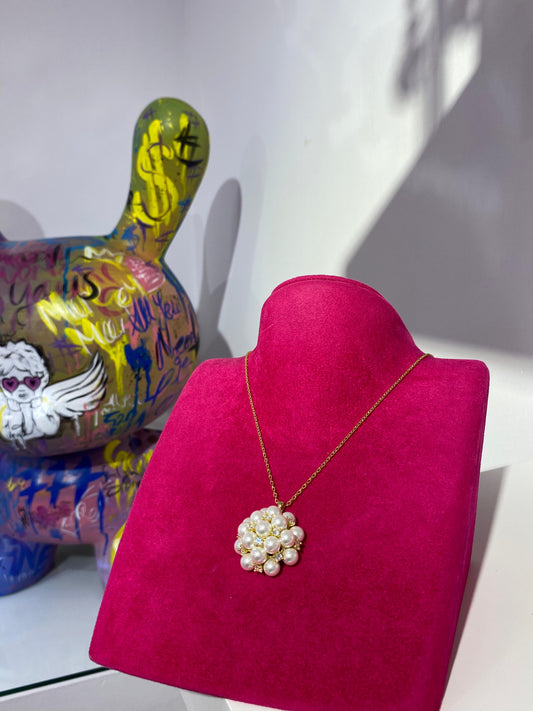 İncili Swarovski Kolye