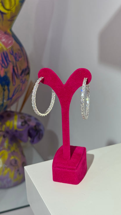 Swarovski Halka Küpe