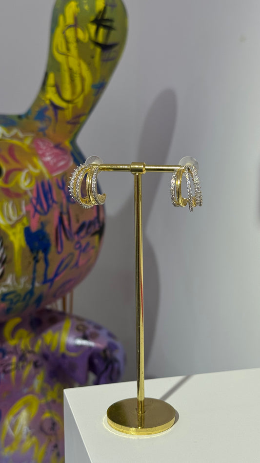 Tif Model Taşlı Küpe