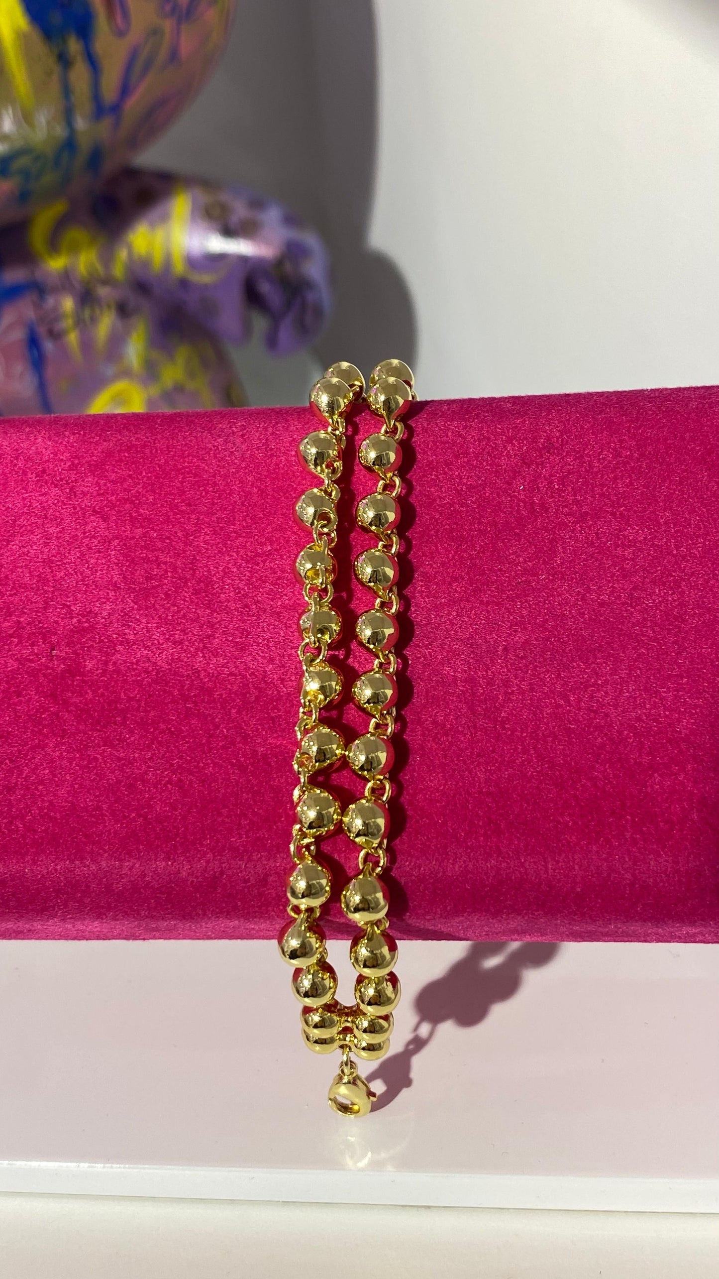 Çift Sıra Top Bileklik