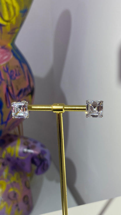 Kare Swarovski Taş Küpe