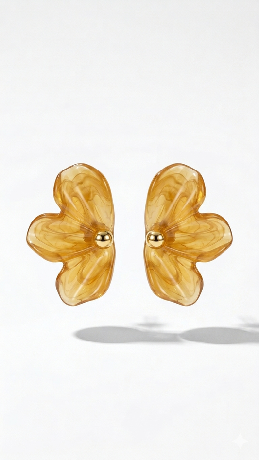 Yarım Çiçek Küpe