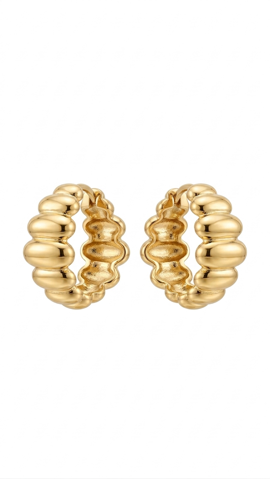 Tırtıklı Halka Küpe