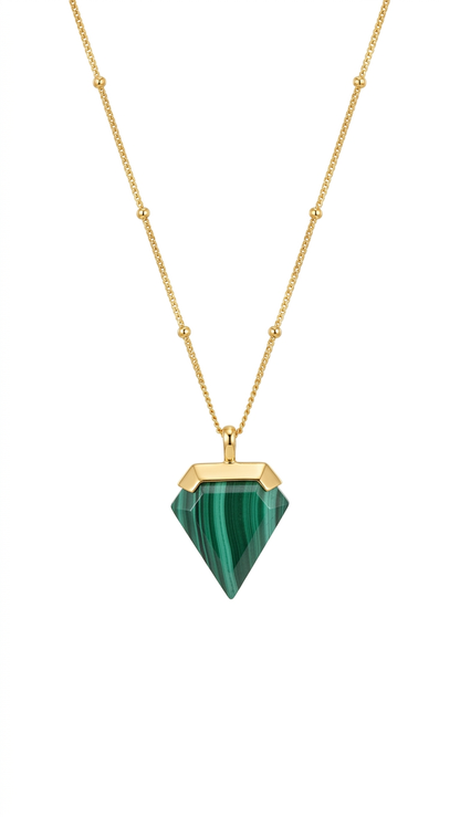 Malahit Gümüş Kolye