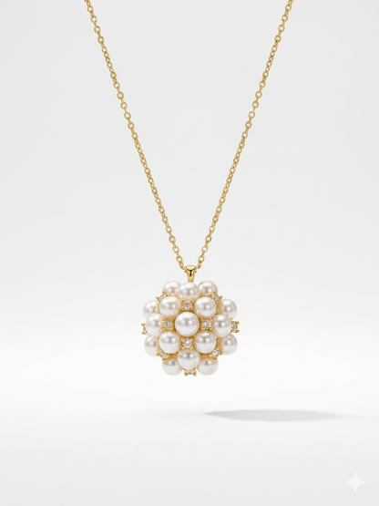 İncili Swarovski Kolye