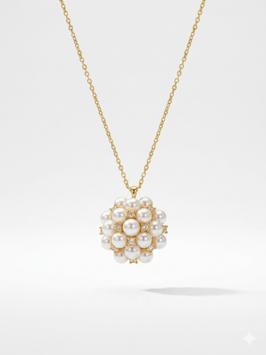 İncili Swarovski Kolye