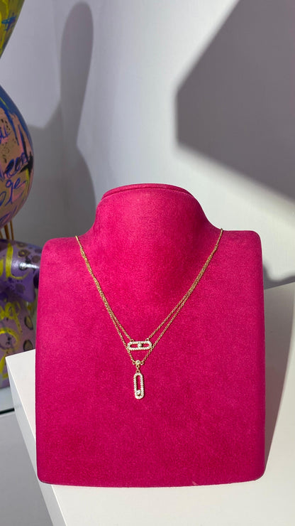 Çiftli Mes Model Kolye