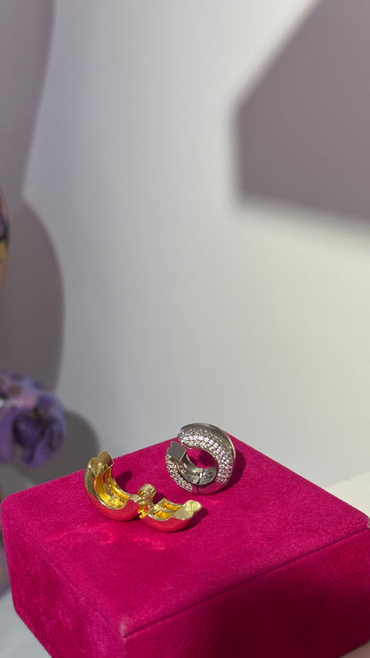 Double Taşlı Earcuff