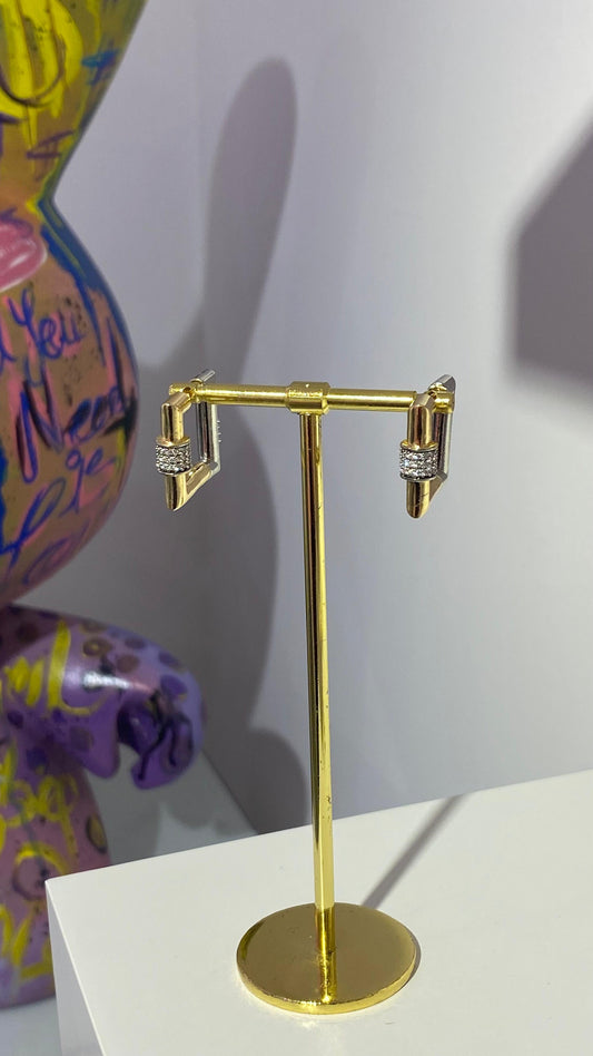 Kare İki Taraflı Küpe