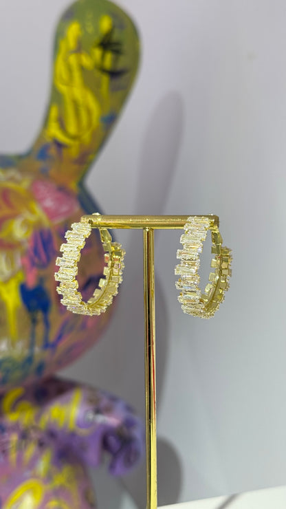 Baget Taş Halka Küpe