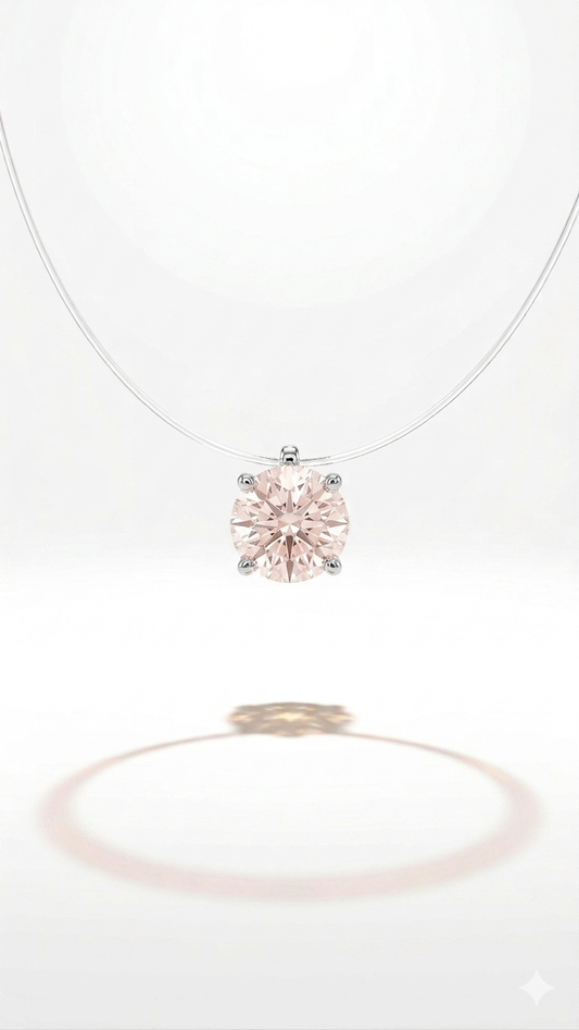 Gümüş Yuvarlak Hayalet Kolye