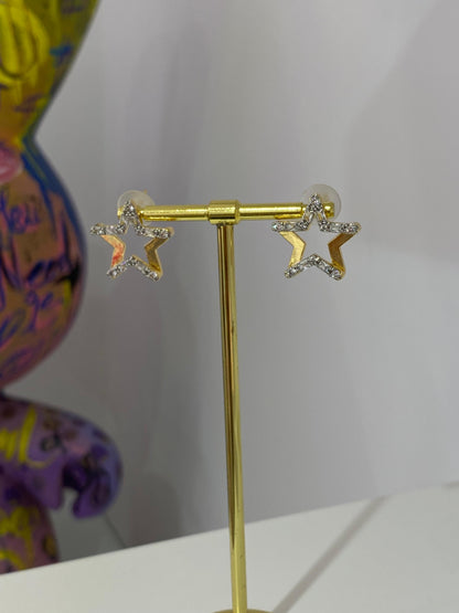 Taşlı Yıldız Küpe