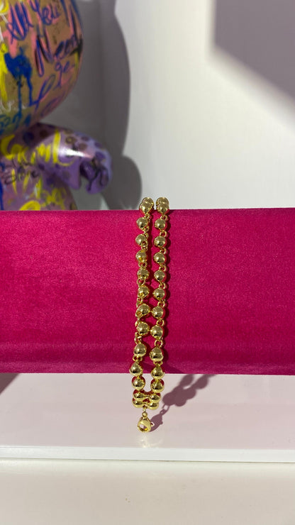 Çift Sıra Top Bileklik