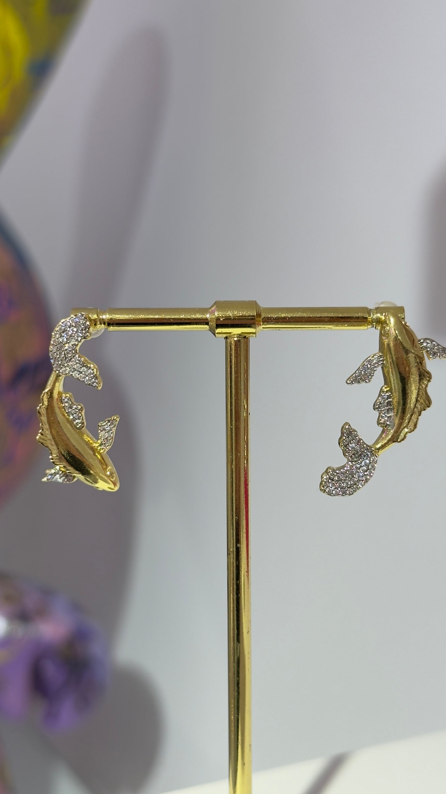 Taşlı Balık Küpe