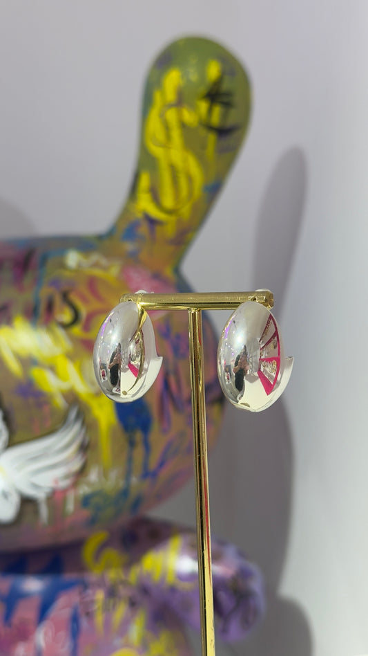 Gümüş Rengi Halka Küpe