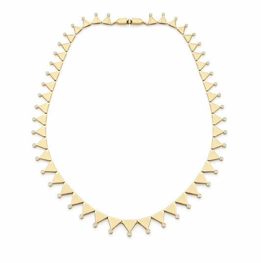 Taşlı Üçgen Kolye