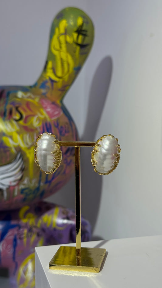 İri İnci Form Küpe