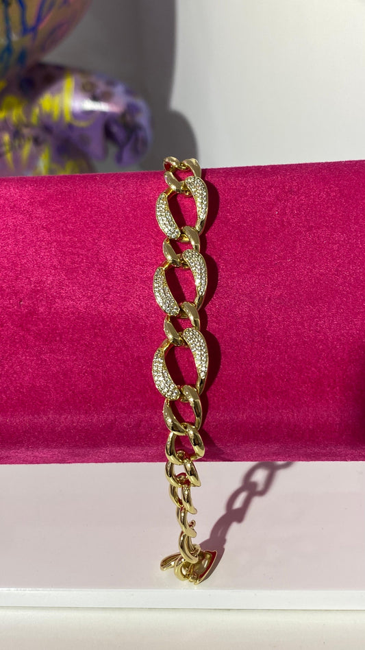 Taş Detaylı Zincir Bileklik