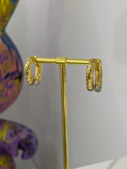 Taşlı Çubuk Küpe