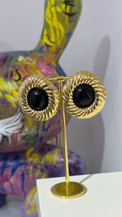 Siyah Vintage Küpe