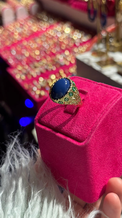 Mavi Taşlı Yüzük