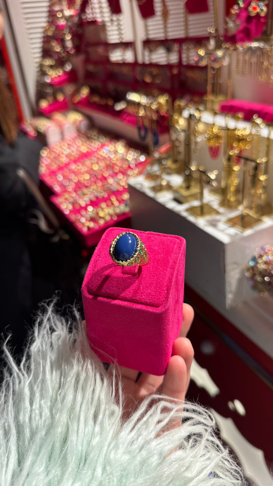 Mavi Taşlı Yüzük